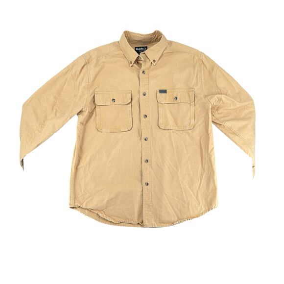 Guide Series Men's Button Down Heavy Yellow Shirt Hunting Fishing Gorpcore M - Picture 2 of 8